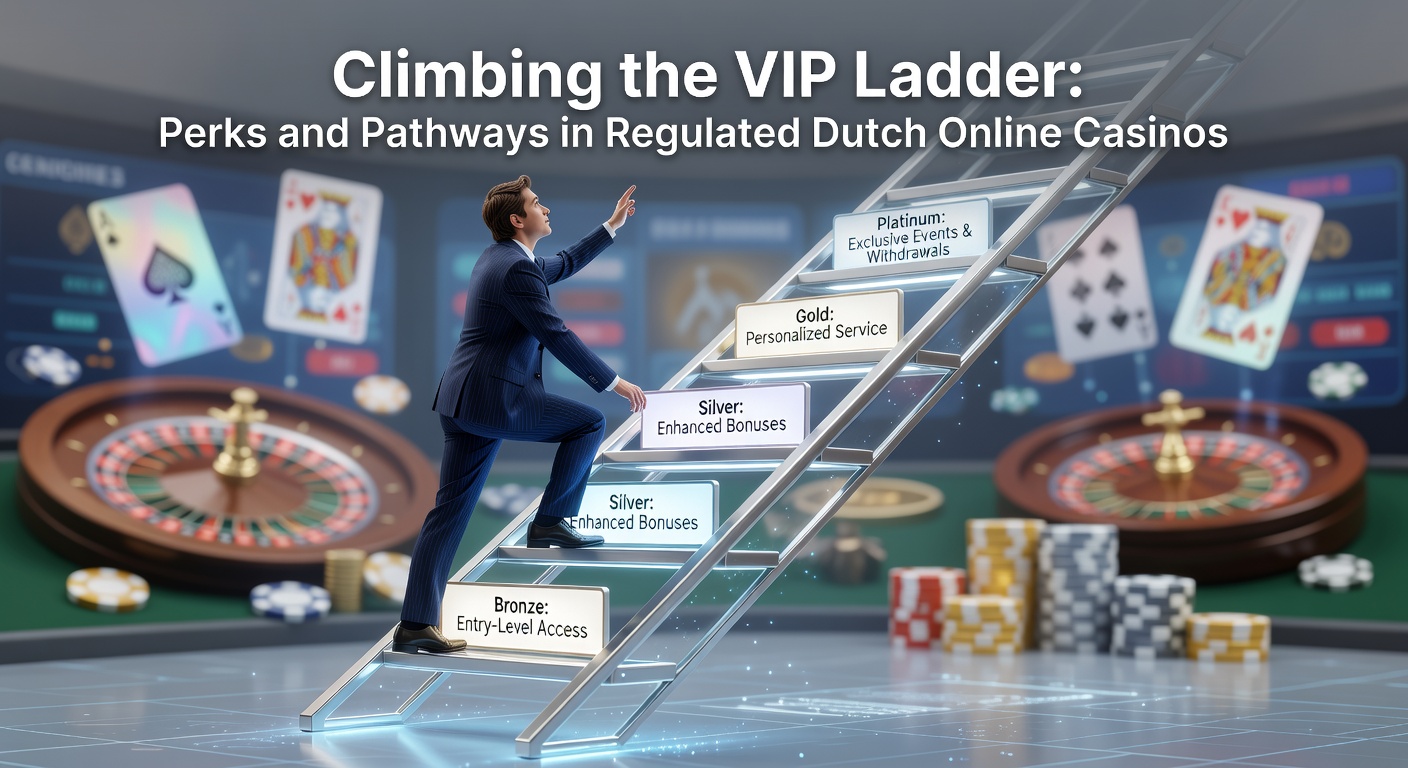 Een elegante trap met gouden treden die leidt naar een VIP-lounge in een online casino-setting, symboliserend de klim naar hogere loyaliteitsniveaus