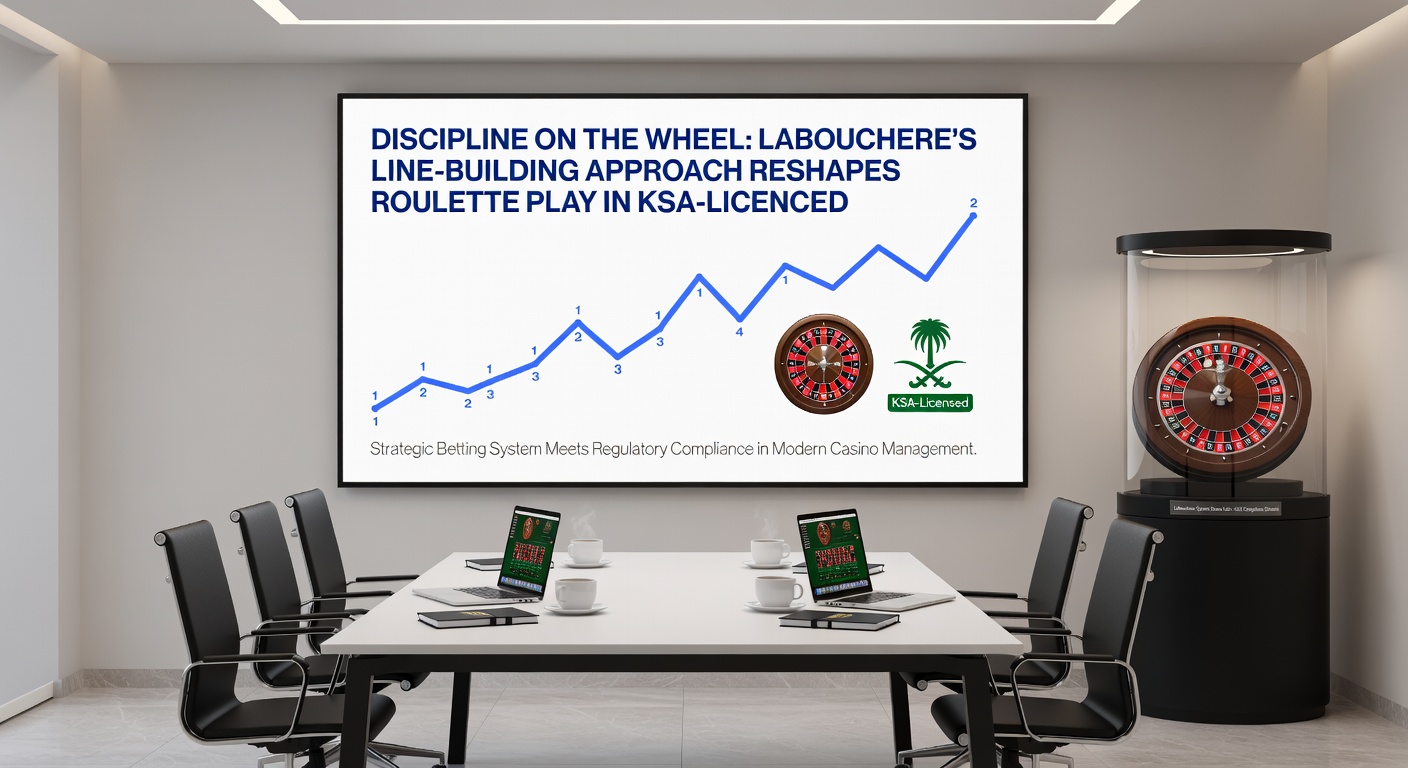 Grafiek van een Labouchere-lijn in progressie tijdens een roulette sessie op een Nederlands platform