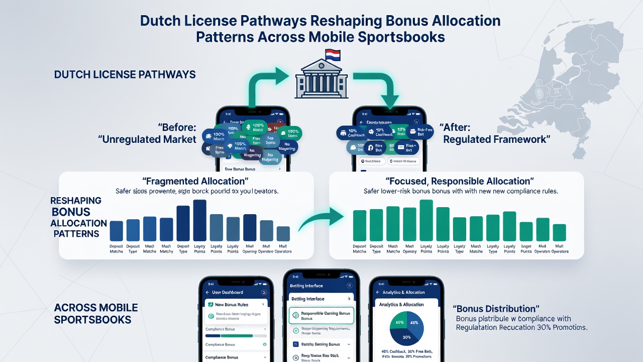 Grafieken en data over bonusallocatie in mobiele sportsbooks onder Nederlandse licenties