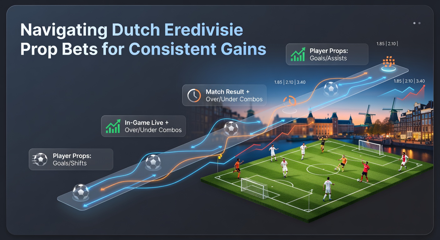 Overzicht van Eredivisie wedstrijden met prop bet opties op een digitaal platform, inclusief statistieken en live odds