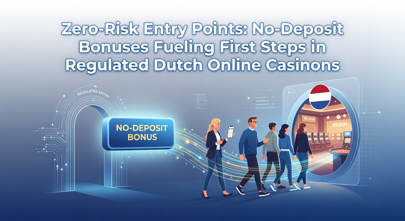 Schermafbeelding van een no-deposit bonus aanbod op een Nederlands online casino platform met welkomstscherm en bonuscredits zichtbaar